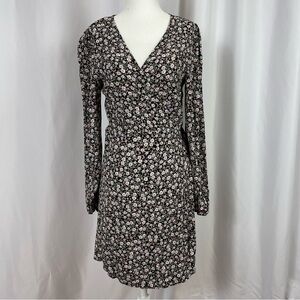 Elodie Black Floral Long Sleeve Dress